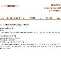 Upozornění na odstávku elektřiny - 3.10.2024