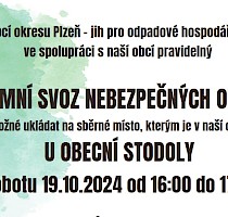 Svoz nebezpečných odpadů - 19.10.2024