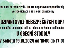 Svoz nebezpečných odpadů - 19.10.2024